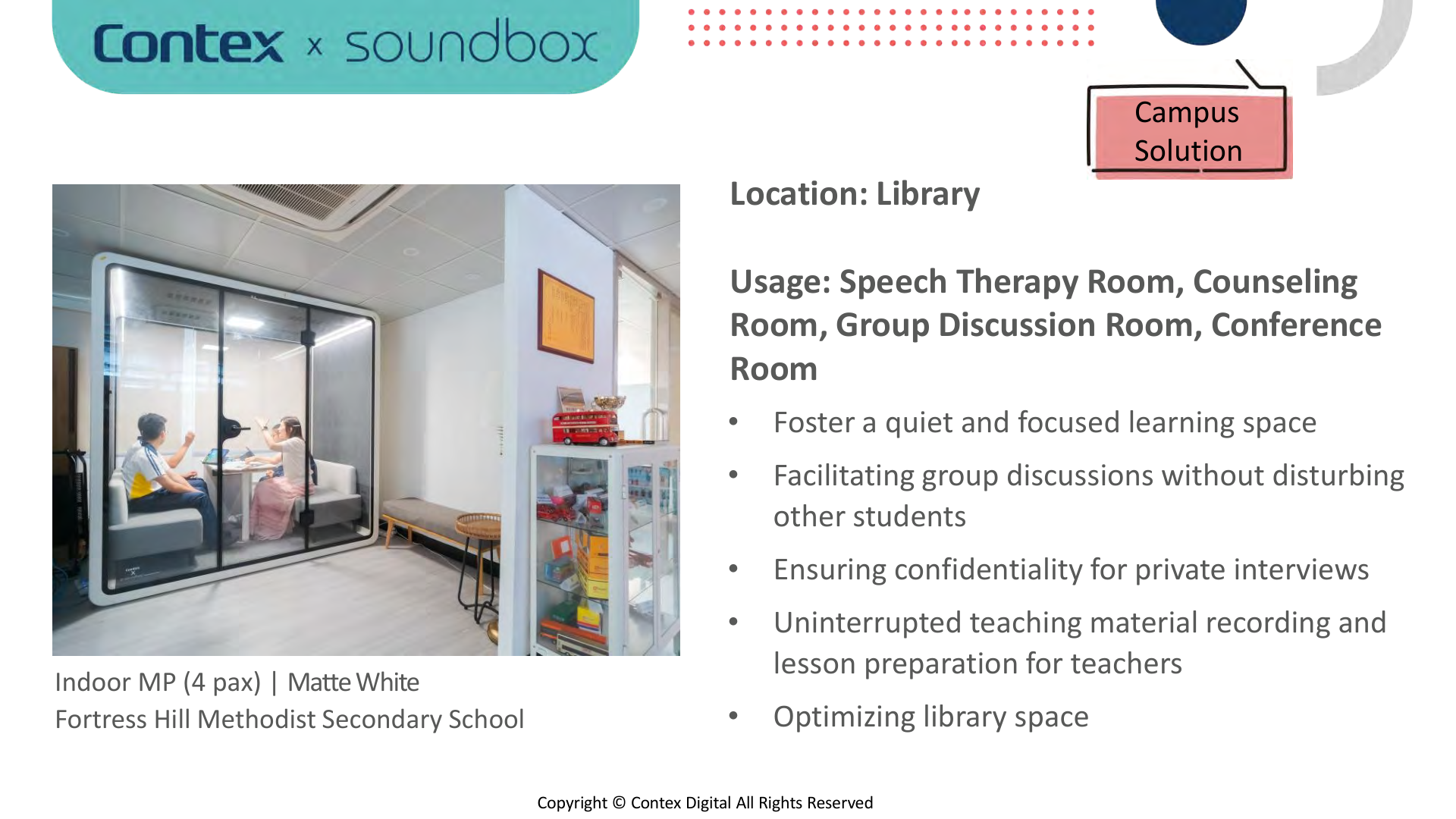 Meeting POD in school library